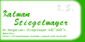 kalman stiegelmayer business card